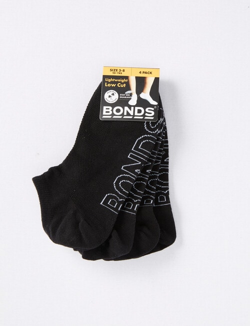 Bonds Logo Light Trainer, 4-Pack, Black, product photo View 02 L