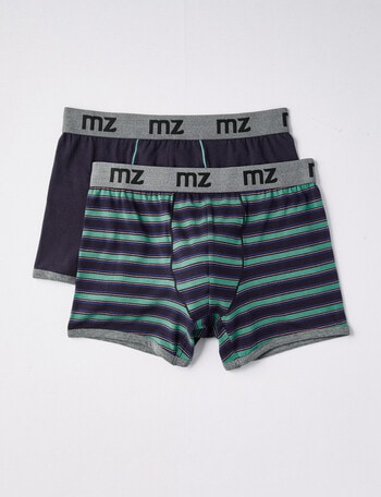 Mazzoni Fine Stripe Trunk, 2-Pack, Navy & Green product photo