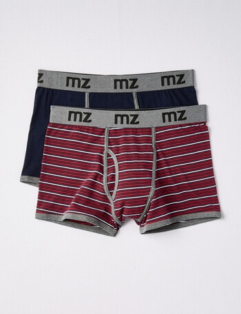Mazzoni Open Front Stripe Trunk, 2-Pack, Red & Ink product photo