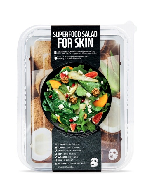Farmskin Superfood Salad Sheet Mask Coconut Set, Pack of 7 product photo
