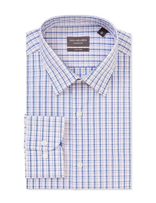 Van Heusen Mid Check Long Sleeve Shirt, Pink & Blue product photo