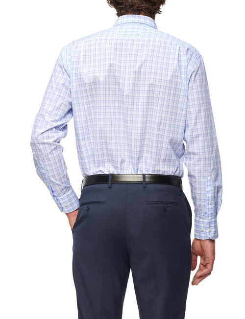 Van Heusen Mid Check Long Sleeve Shirt, Blue product photo View 03 L