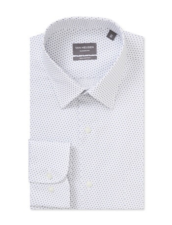 Van Heusen Cross Print Long Sleeve Shirt, Blue & White product photo