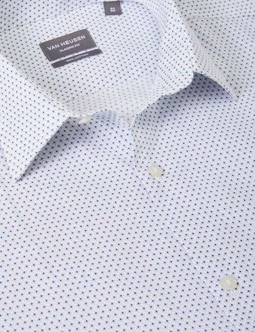 Van Heusen Cross Print Long Sleeve Shirt, Blue & White product photo View 02 L