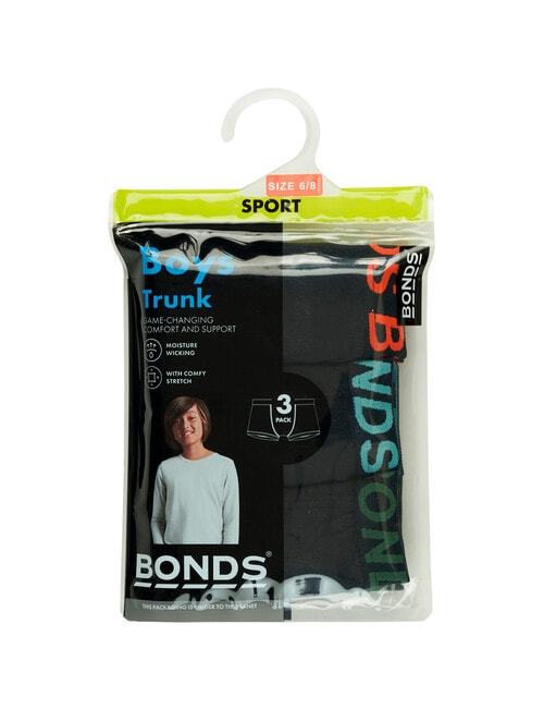 Bonds Sport Trunk , 3-Pack, Black product photo View 03 L