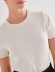 Mineral Hazel Rib SS Tee Off White product photo View 04 S