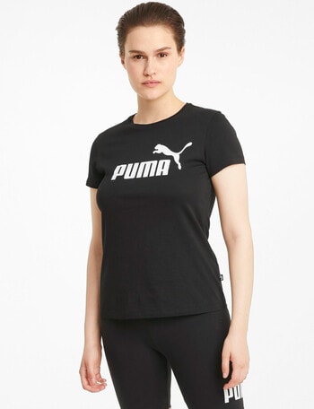 Puma Essential Short Sleeve Logo Tee, Black product photo