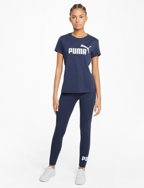 Puma Essential Short Sleeve Logo Tee, Light Peacoat product photo View 03 L