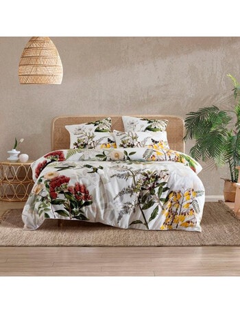 Linen House NZ Garden Duvet Cover Set, White product photo
