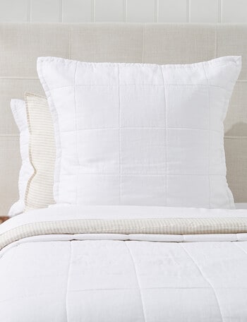 Kate Reed Perry Linen Euro Pillowcase, White product photo