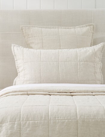 Kate Reed Perry Linen Standard Pillowcase, Natural product photo