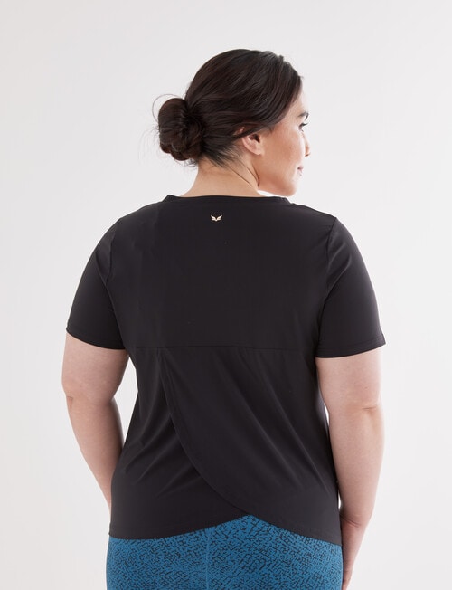 Superfit Curve Tulip Crossover Back Active Tee, Black product photo View 02 L