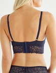 Lyric Sienna Wire-free Lace Bra, Navy product photo View 02 S