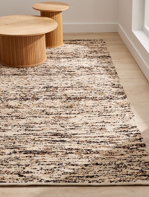 M&Co Calico Artisan Wool Rug , Speckled Brown, 200x300cm product photo
