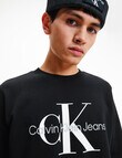 Calvin Klein Monogram Logo Sweatshirt, Black product photo View 02 S