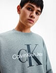 Calvin Klein Monogram Logo Sweatshirt, Grey product photo View 02 S