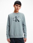 Calvin Klein Monogram Logo Sweatshirt, Grey product photo View 03 S
