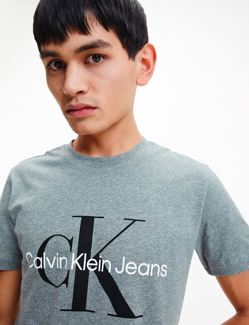 Calvin Klein Monogram Slim Tee, Grey product photo View 02 L