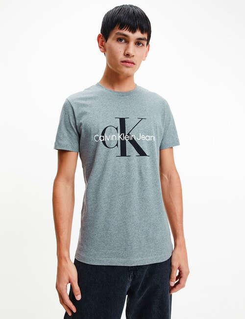 Calvin Klein Monogram Slim Tee, Grey product photo View 03 L