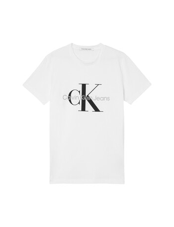 Calvin Klein Monogram Slim Tee, White product photo