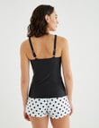 Zest Resort Sally Basic Tankini Top, Black product photo View 02 S