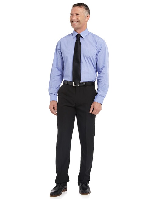 Savane Polyester Flat Front Pant, Black product photo View 03 L