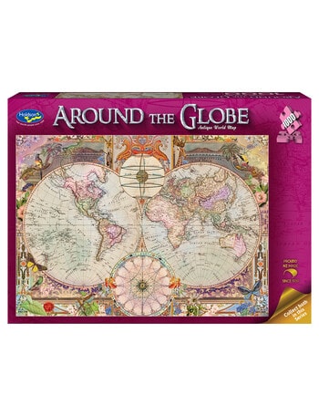 Puzzles Around The Globe, Antique World Map, 1000-Piece product photo