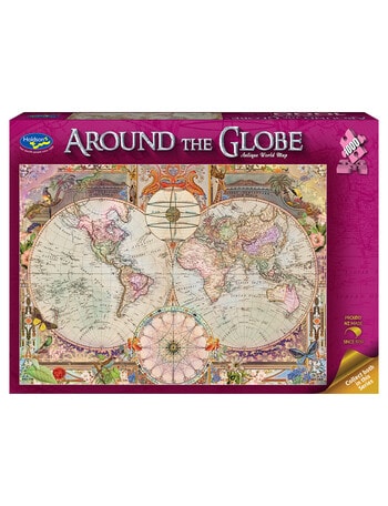 Puzzles Around The Globe Antique World Map 1000-Piece Puzzle product photo