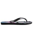 Havaianas Slim Floral Jandal, Black & Lavender product photo View 04 S