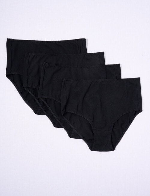 Lyric Full Briefs, 4-Pack, Black, 8-26 product photo View 03 L