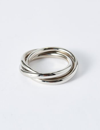 Amy Piper Oro Napkin Ring, Silver product photo