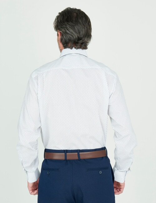 Chisel Geometric Print Long-Sleeve Shirt, White product photo View 02 L