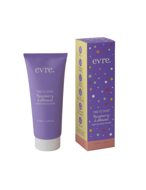 Evre Time To Shine Raspberry & Almond Face Scrub, 100ml product photo