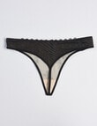 Acapella Adele Embroidered G-String Brief, Black, 8 - 16 product photo View 02 S