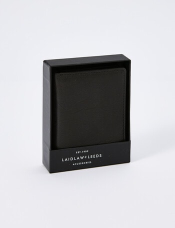 Laidlaw + Leeds Slim Vertical Wallet, Black product photo