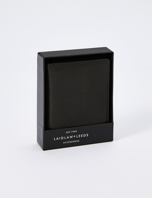 Laidlaw + Leeds Slim Vertical Wallet, Black product photo