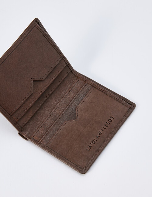 Laidlaw + Leeds Slim Vertical Wallet, Brown product photo View 05 L