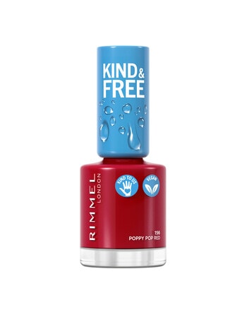 Rimmel London Kind & Free Nail Polish, #156 Poppy Pop Red product photo