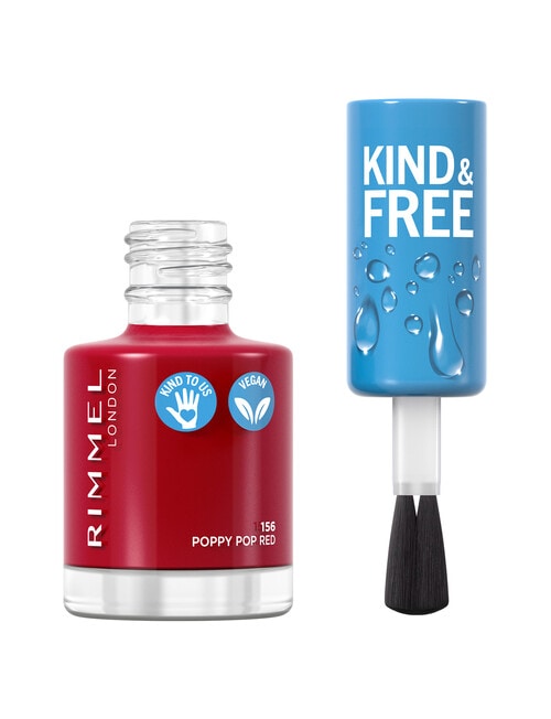 Rimmel London Kind & Free Nail Polish, #156 Poppy Pop Red product photo View 02 L