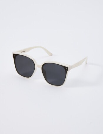 Gasoline Hepburn Frame Sunglasses, White product photo