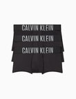 Calvin Klein Intense Low Rise Trunk, 3-Pack, Black product photo