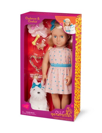 Our Generation Cadence Deluxe Doll & Pet Dog Cookie product photo