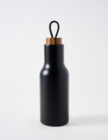 Tempa Insulated Drink Bottle, Black, 600ml product photo