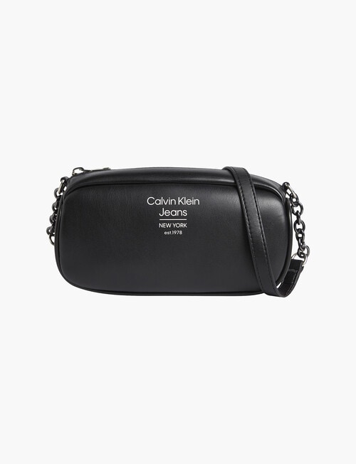 Calvin Klein Sculpted Crossbody Camera Bag, Black - Handbags