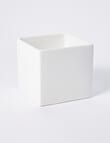 M&Co Pure Square Pot, 14.5cm, White product photo