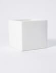 M&Co Pure Square Pot, 14.5cm, White product photo View 02 S