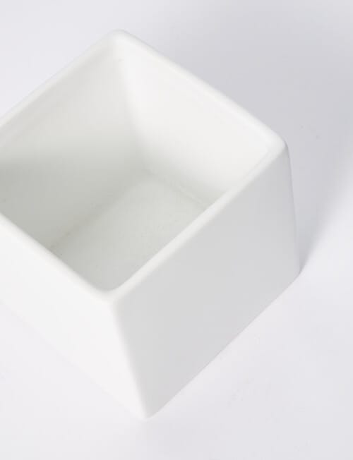 M&Co Pure Square Pot, 14.5cm, White product photo View 03 L