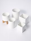 M&Co Pure Square Pot, 10cm, White product photo View 04 S