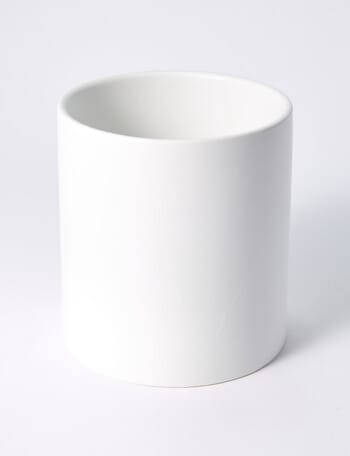 M&Co Pure Cylinder Pot, 17.5cm, White product photo