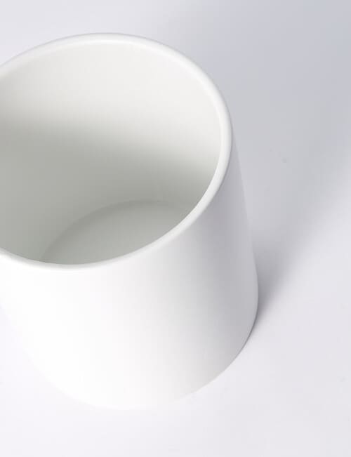 M&Co Pure Cylinder Pot, 17.5cm, White product photo View 03 L